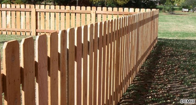 Wood Picket Fence fencing thumb